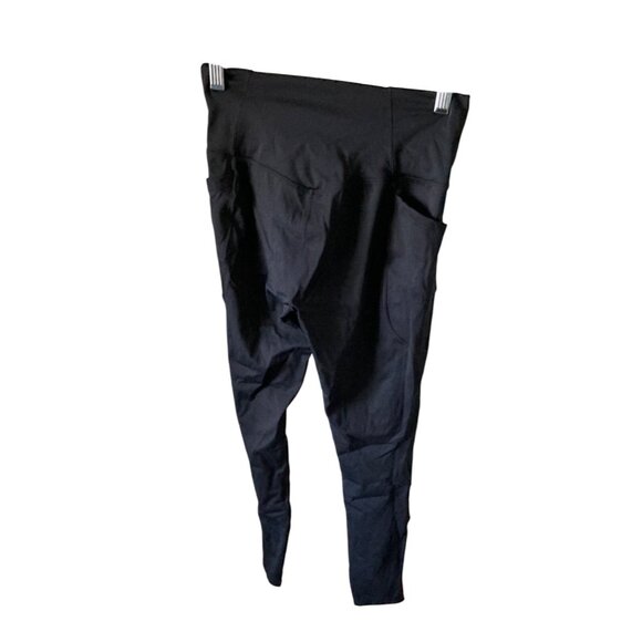 High Waisted Crossover Straight Leg Yoga Leggings Black  Varies NWT - Picture 3 of 8